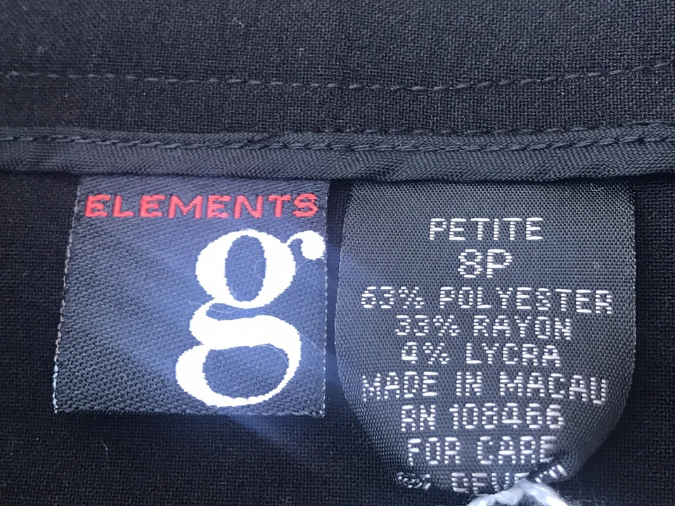 Falda corta negra de diseñador italiano Gigli Elements g con cremallera bidireccional EE. UU. 8P S-M Foto 4 de 4