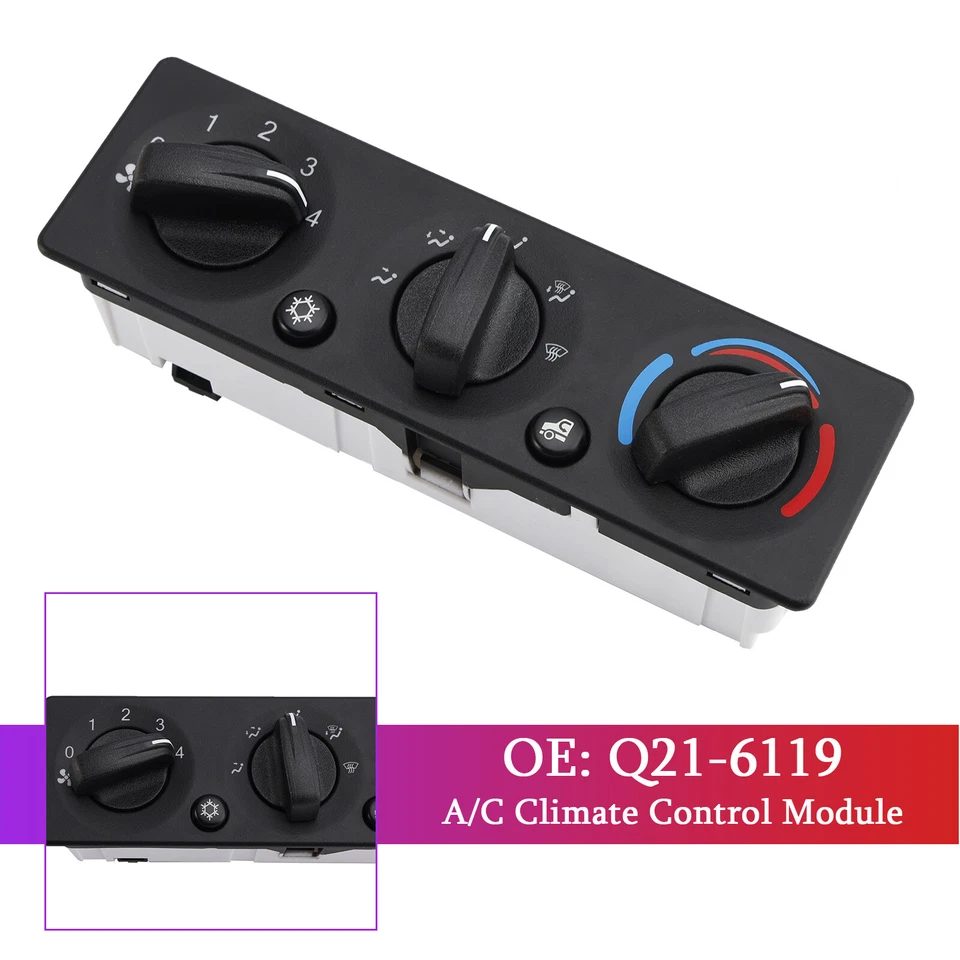 A/C Climate Control Module Panel Q21-6119 for Peterbilt Truck A3 - Image 3 of 4