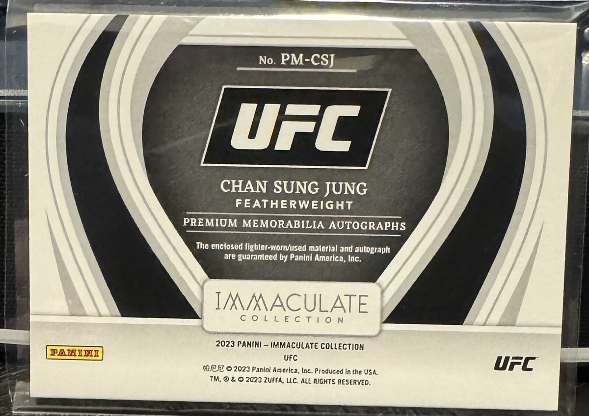 ufc chan sung jung サインカード　99枚限定 ufc chan sung jung サインカード 99枚限定 KOREAN ZOMBIE CHAN