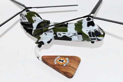 HMM-264 Black Knights (1980s) CH-46 Model, , 1/38 (14'') Scale, Mahogany, Phrog