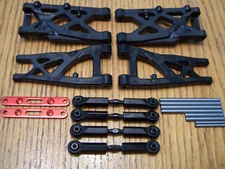 Arrma 1/10 V4 Granite 223s Front & Rear Suspension A-Arms Turnbuckles Pins Arms