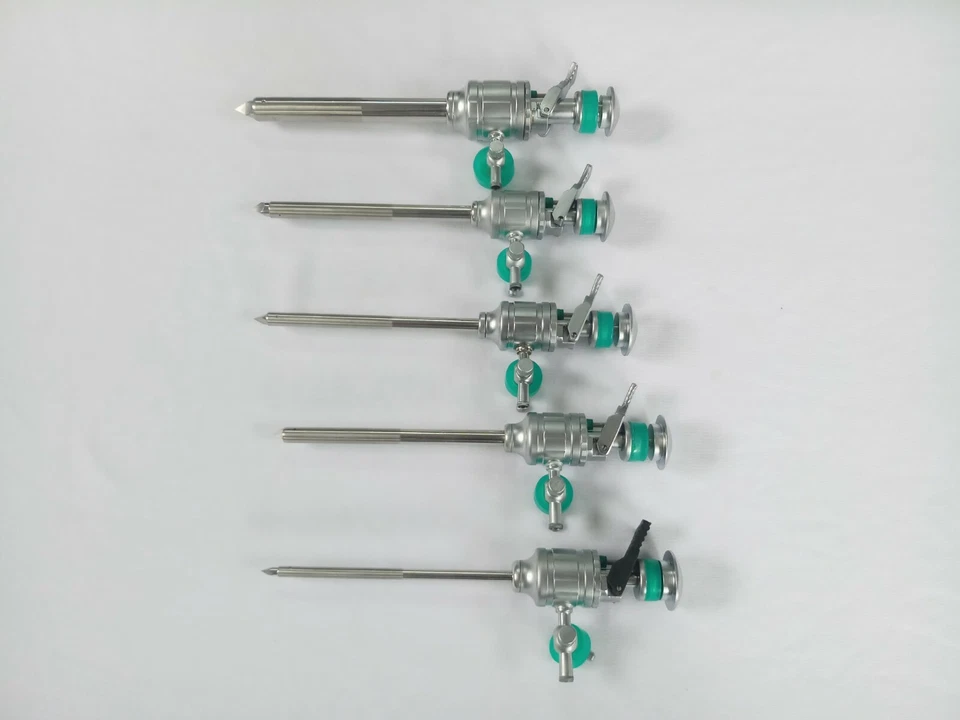 Trocar laparoscópico con cánula punta piramidal válvula multifunción 3 mm 5 mm 10 mm  Foto 2 de 4