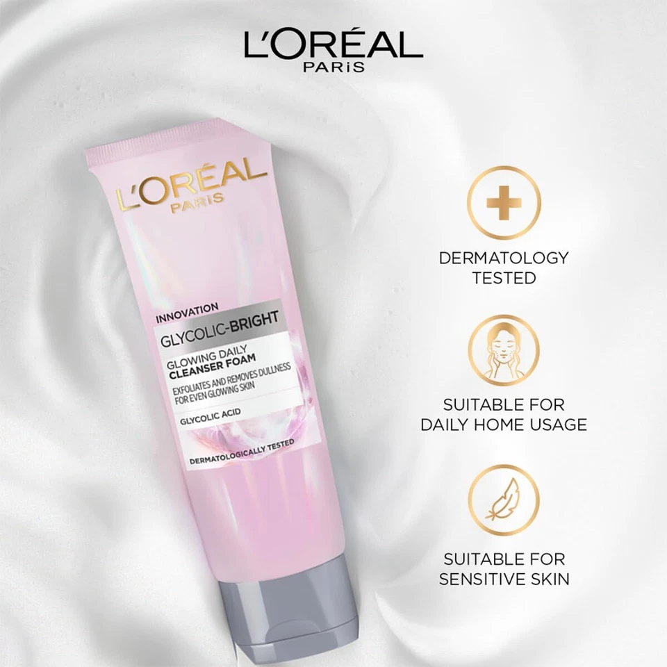L'Oreal Paris Detergente Schiumoso Giornaliero Glycolico Per Il Viso 50ml - Immagine 4 di 4