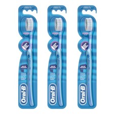 Oral-b ortho brush orthodontic manual toothbrush with av bristles - 3 Packs