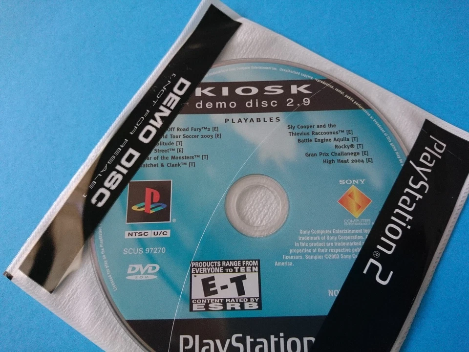 Playstation 2 Kiosk 2.9 DEMO DISC scus-97270 "New & Sealed" NOT FOR RESALE PS2 - Image 3 of 4