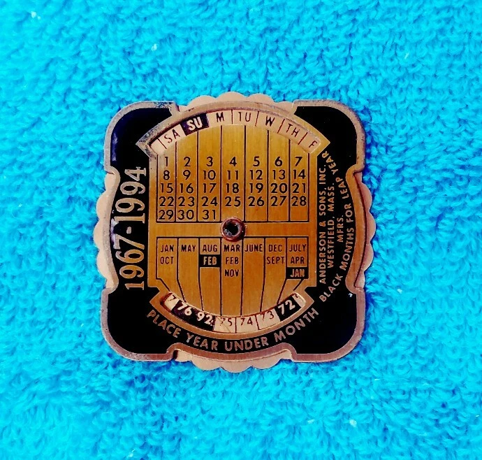 Perpetual Calendar - 27 Years - 1967-1994 **Vintage!** Beautiful | eBay