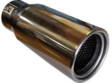 FOR PEUGEOT 1007 90X210MM BIG BORE EXHAUST TIP TAIL PIPE PIECE CHROME CLIP ON