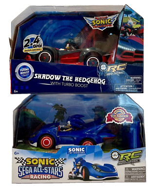 NKOK 2012 Sonic Sega All Stars & 2018 Shadow The Hedgehog Racing RC Cars LOT OF2