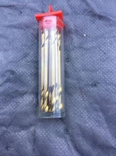 1/8" Titanium Coated Double End High Speed Steel Stubby Drill Bits [12 pcs]