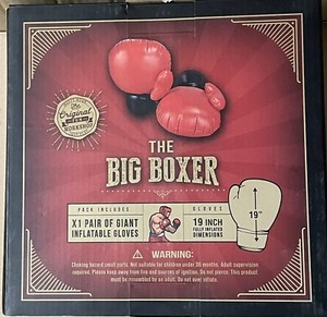 THE BIG BOXER GIANT INFLATABLE BOXING GLOVES THE ORIGINAL FUN WORKSHOP NEW