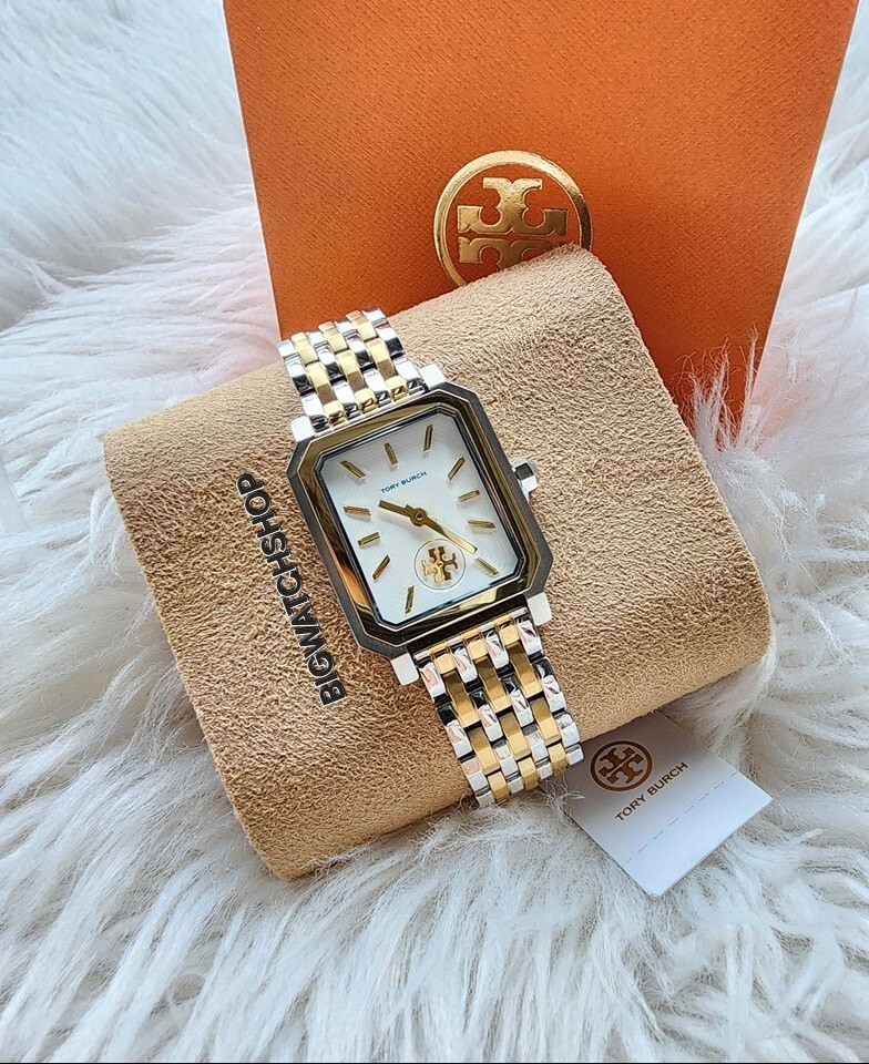 トリーバーチ  時計　TBW 1501 NEW Tory Burch Robinson Two Tone Gold & Silver Watch TBW1501