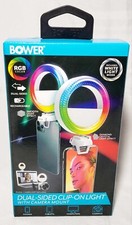 Bower Dual Sided Clip On LED Light With Camera Mount NIB