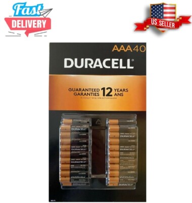 Duracell AAA Batteries CopperTop Alkaline PowerBoost Batteries All-Purpose 40 ct
