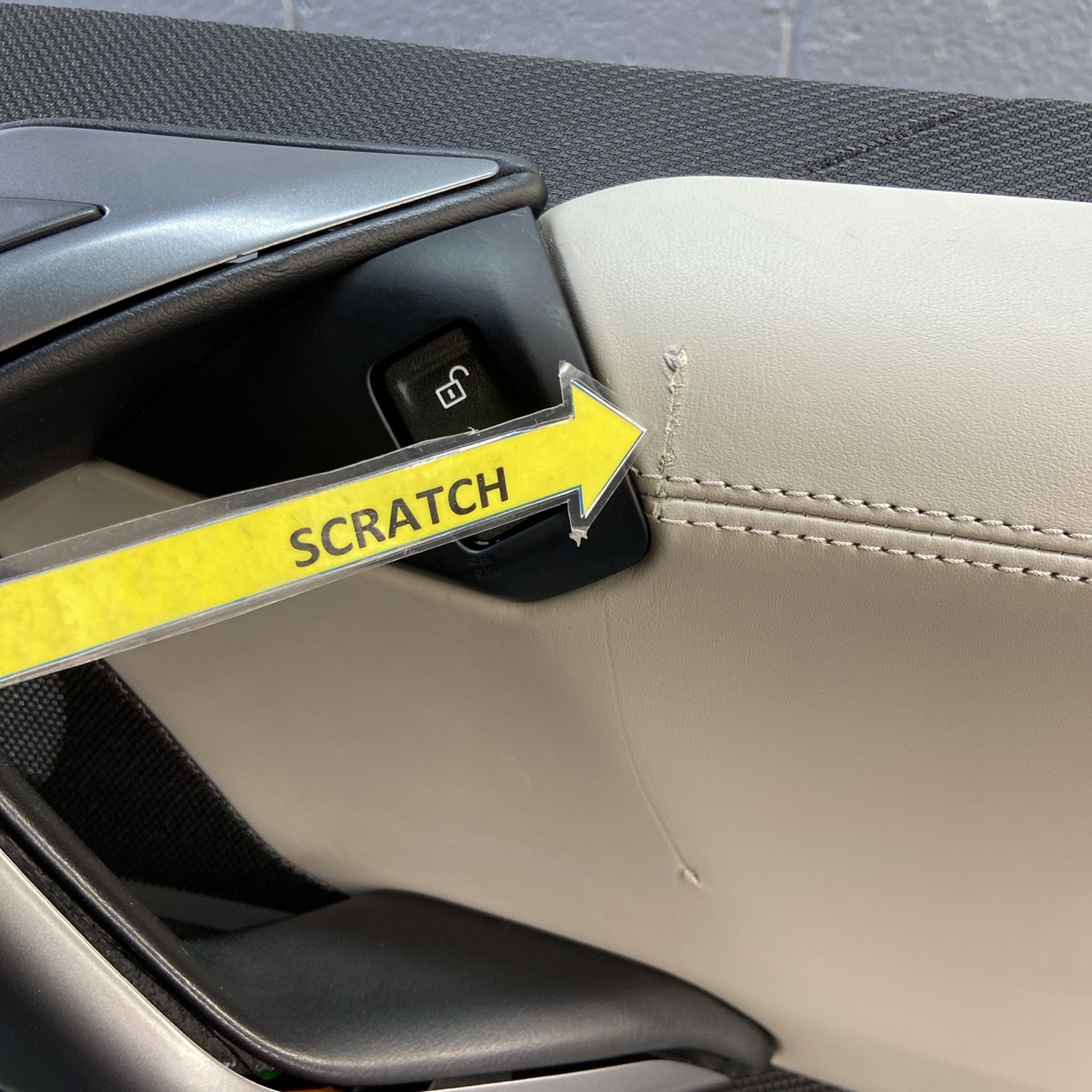 2014-2020 BMW i8 I12 Front Right Interior Door Panel Trim Gray OEM *NOTE*
