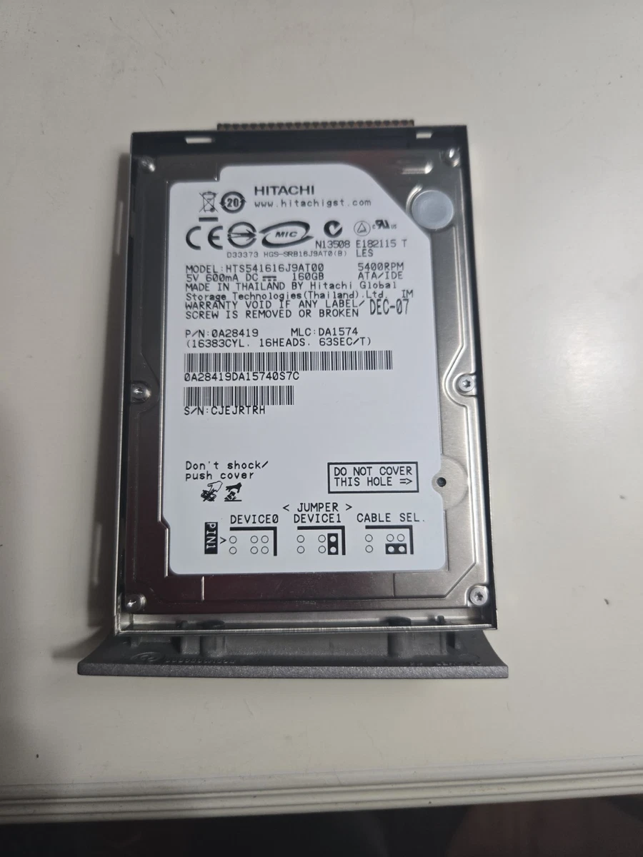 Hitachi 160 GB Storage Capacity Internal 5400 RPM Rotation Speed