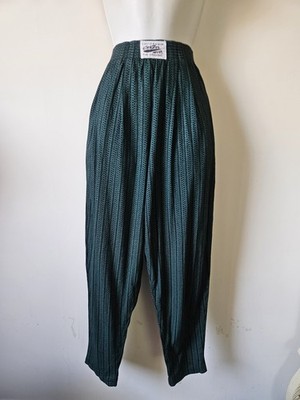 Vintage 90s Crazee Wear Teal Parachute Baggy Gym Trousers Ballonhose 8 10