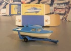 #9 Cabin Cruiser Boat And Trailer with E4 Box by Matchbox Lesney NO RESERVE