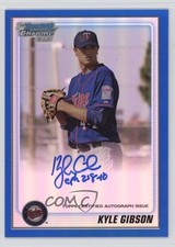 2010 Bowman Chrome Prospects Blue Refractor 73/150 Kyle Gibson #BCP202 Auto 0ba6