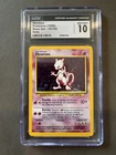 Pokemon CGC 10 Gem Mint Base Holo Mewtwo 10/102 - PSA 10 Crossover Candidate