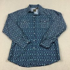 Roper Shirt Boys Extra Large Blue Aztec Wear The West Pearl Snap Button Rodeo XL