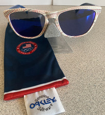 Nuova lente Oakley Frogskins Olympic Team USA Coll incisa rossa iridio RARA! 9013-85