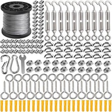 100M Garden Wire for Climbing Plants 2Mm Catenary Wire Trellis Kit, Turnbuckle T