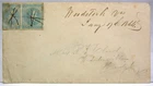 1864 CONFEDERATE CIVIL WAR COVER WITH PAIR OF 5 CENT CONFEDERATE STAMPS CSA #6