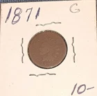 1871 INDIAN HEAD PENNY CENT