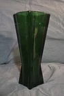 Vintage MCM Retro Anchor Hocking Atomic Forest Green Glass Rocket Vase