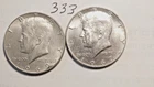 KENNEDY HALF DOLLAR,  40%  SILVER,   1967-P,  1969-P,  ----333