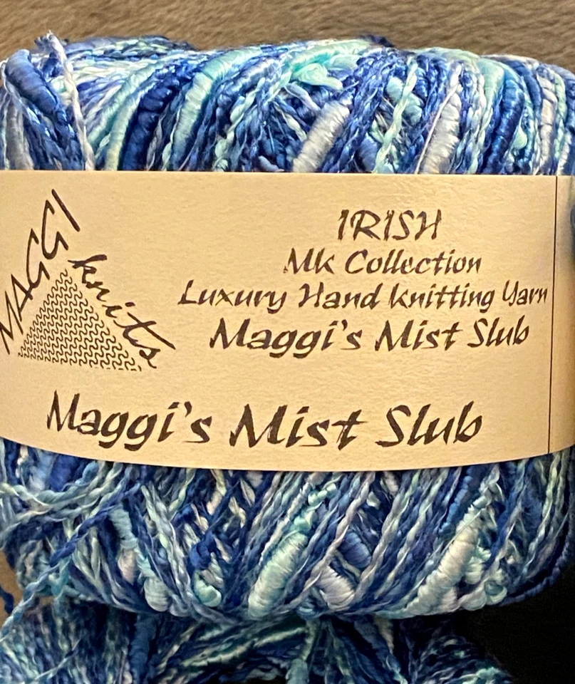 Maggi Knits Maggi's Mist Slub Yarn Hand Knitting Viscose Italy Multi- Blue - Image 2 of 4