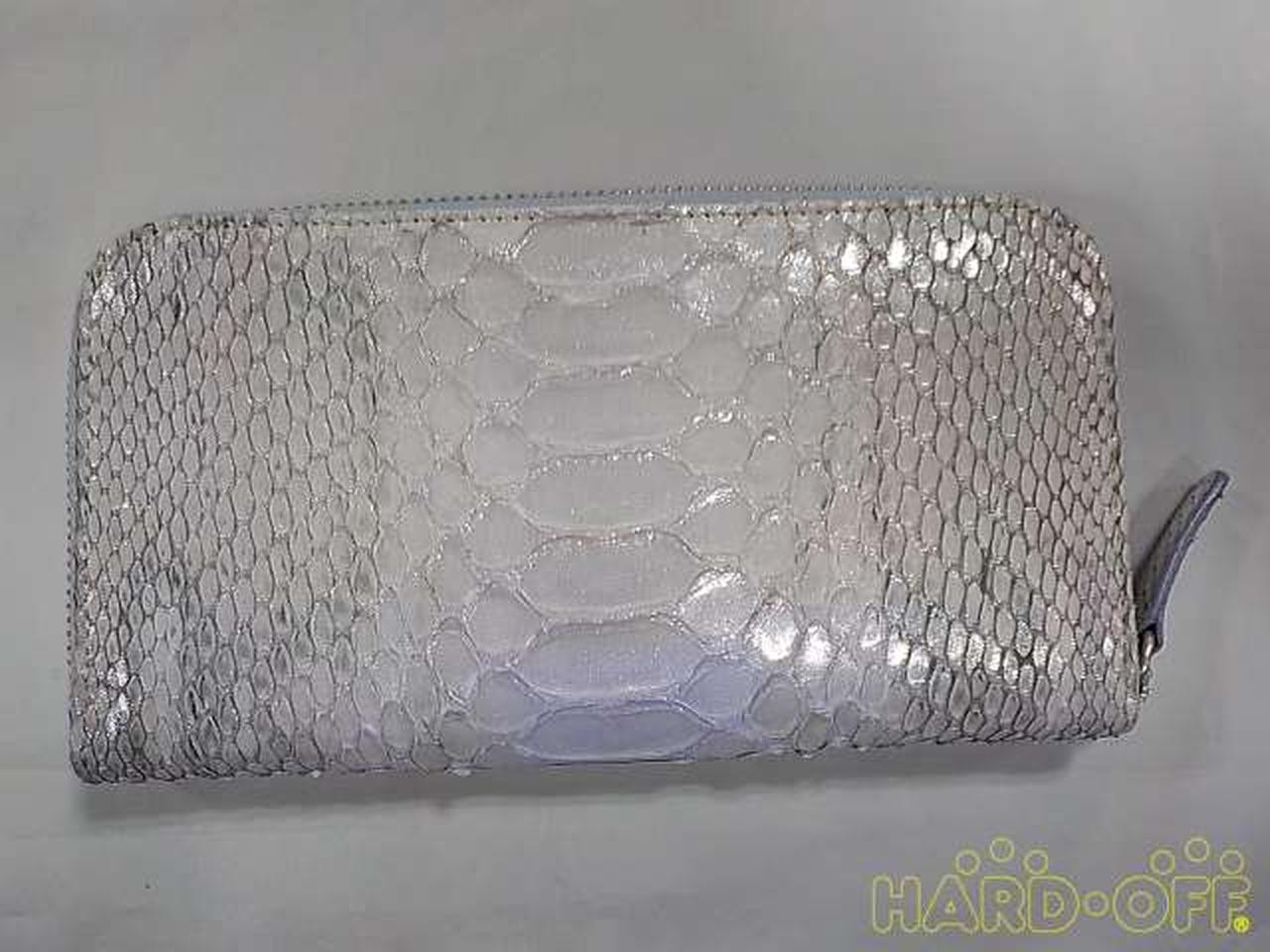 Round zip long wallet Model Lavender Python SILVA… - image 2