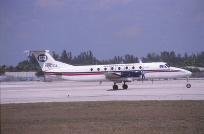 Dia N147GA Beechcraft 1900 Gulfstream Int. Flugzeug 35mm ungerahmt O05-7-5