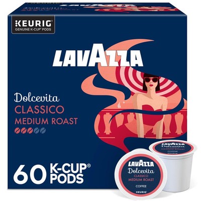 Lavazza Dolcevita Classico Medium Roast Coffee K-Cup Pods 60 Count