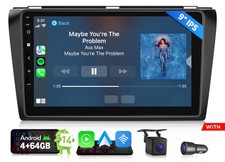 CAM+For 2004-2009 Mazda3 i Sedan 9" Android Auto 4+64GB CarPlay Car Radio Stereo