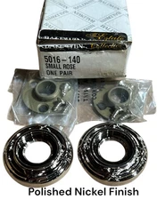 Baldwin Estate Rose 5016-140 Polished Nickel Finish Pair (2) Handle Ring NOS