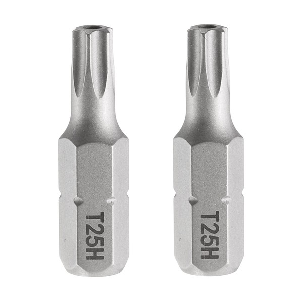 "2 StüCk T25H Torx Schraubendreher Bit 1/4\" Sechskantschaft 1\" LäNge 6-Punkt-Kopf"-image