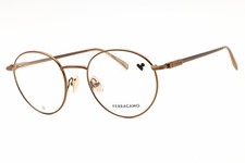 Salvatore Ferragamo SF2229 730 Amber Gold 50mm Eyeglasses New Authentic