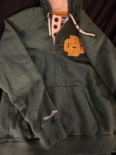Green Bay Packers Sweatshirt Men Medium Mitchell  Ness Throwback Thermal Hoodie