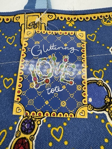 Brighton Glittering Love Cuore Tela Tote Bag Charm Gioielli Nuovo con Etichette - Foto 4 di 7