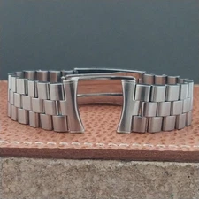 19mm 18mm Bullet Link Stainless Steel Kreisler Stelux Unused Vintage Watch Band