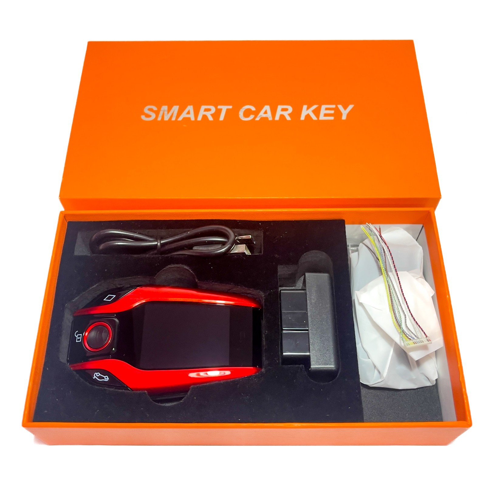 Smart LCD Car Key Touch Screen PKE Keyless Entry Kit OBD Adapter Universal Fob