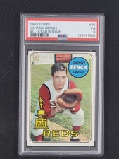 1969 Topps #95 Johnny Bench All-Star Rookie (RC) PSA 3