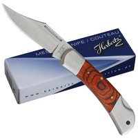 Herbertz Taschenmesser Klein Pakkaholz/Mattierte Backen FangriemenöSe Backlock