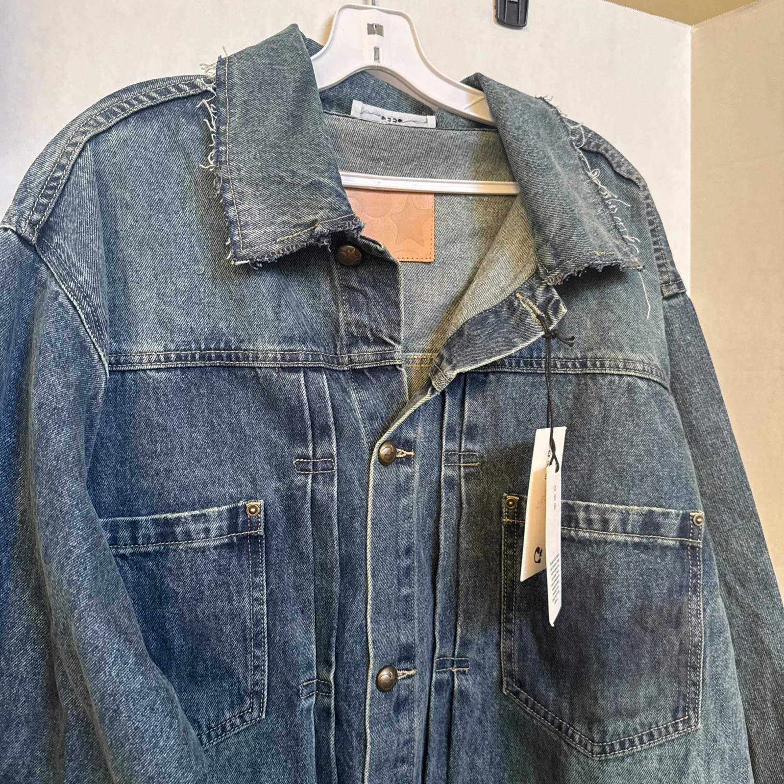 CEEC LA Streetwear Brand Men’s Dirty Wash Type II Denim Jacket NEW Size L image 4