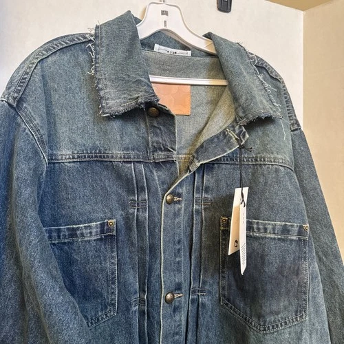 CEEC LA Streetwear Brand Men’s Dirty Wash Type II Denim Jacket NEW Size L image 4