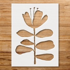 Stylized Flower Stencil with Elongated Petals for DIY Crafts - StencilAir