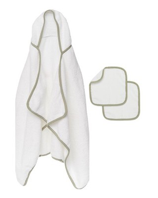 Lalo The Hooded Towel & Washcloth Set, 100% Organic Cotton, Soft on Sensitive...