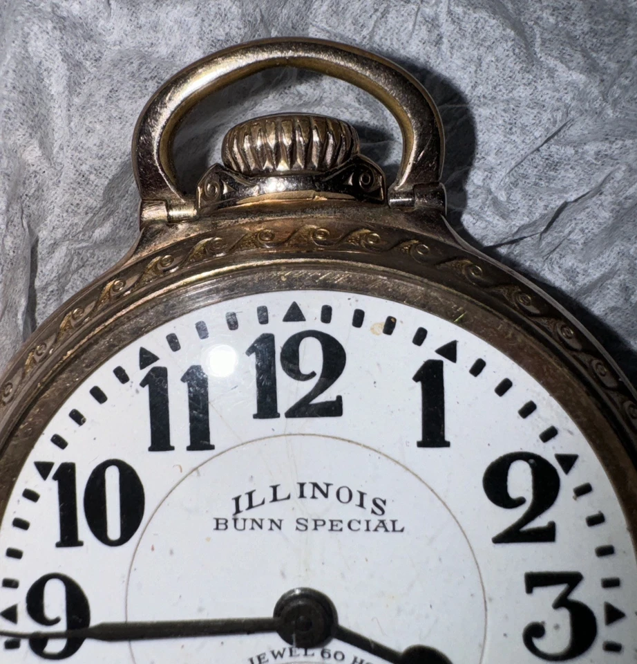 Illinois Bunn Special 60 Hour Railroad Pocket Watch (1929) 10k Runs - Image 2 of 4