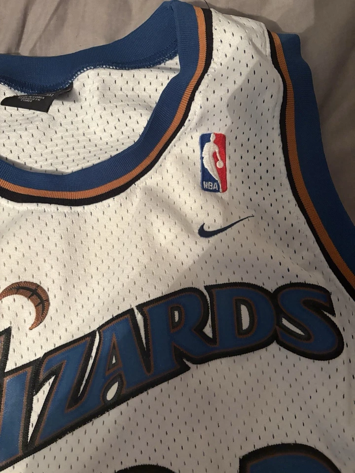 Camiseta autêntica Michael Jordan vintage Nike Washington Wizards tamanho M 40🔵⚪️  - Imagem 3 de 4